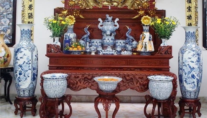 Trang trí bàn thờ gia tiên mẫu 3