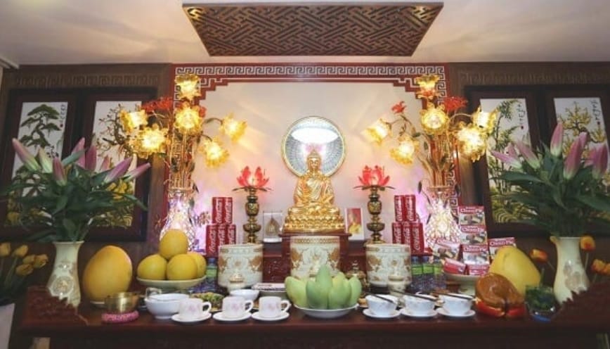 Bàn thờ Phật tại nhà mẫu 4