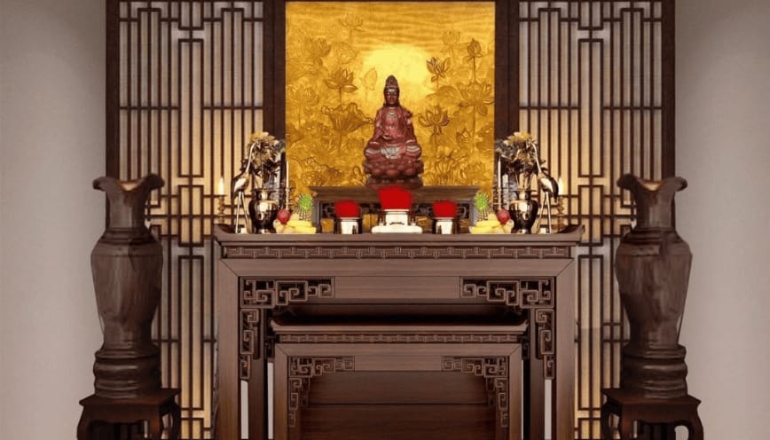 Bàn thờ Phật tại nhà mẫu 7