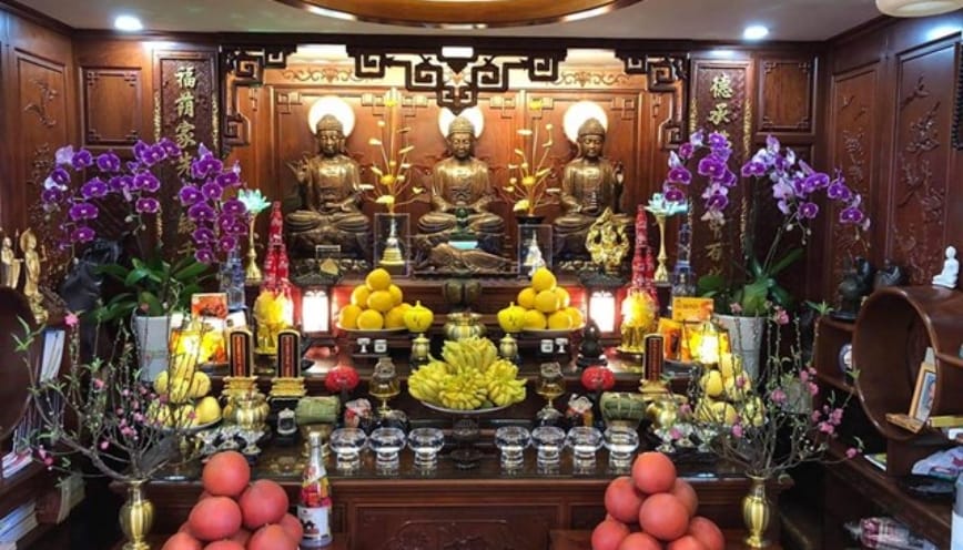 Bàn thờ Phật tại nhà mẫu 8