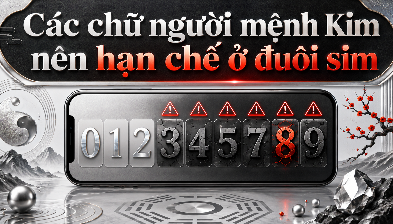 Các chữ người mệnh Kim nên hạn chế ở đuôi sim