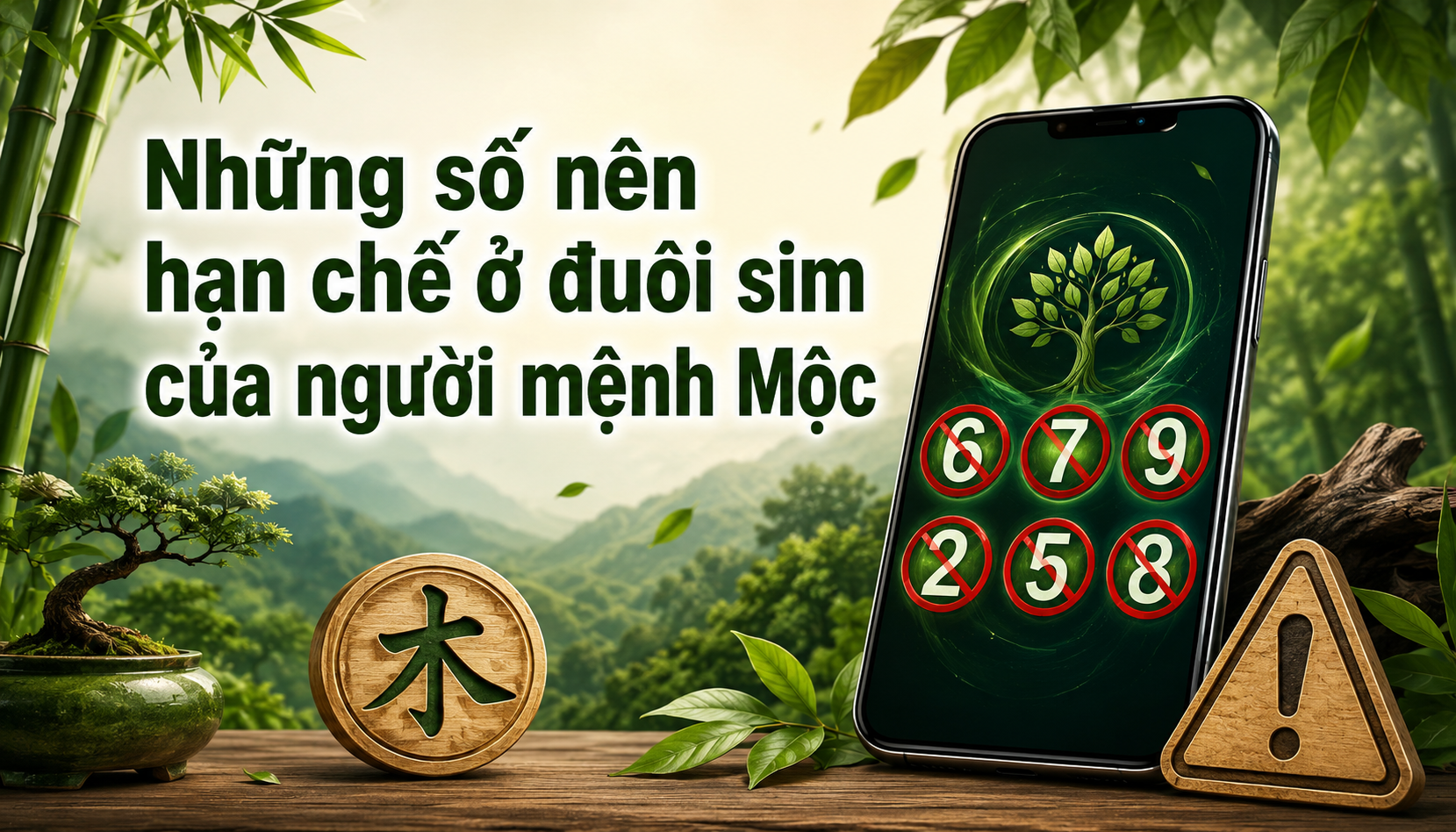 Những số nên hạn chế ở đuôi sim của người mệnh Mộc