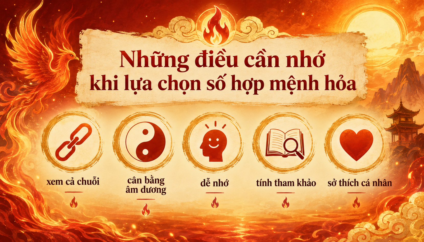 Những điều cần nhớ khi lựa chọn số hợp mệnh hỏa