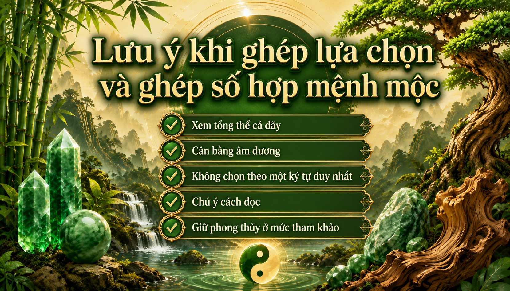 Lưu ý khi ghép lựa chọn và ghép số hợp mệnh mộc