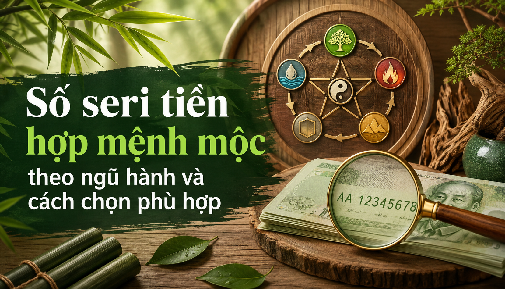 Số seri tiền hợp mệnh mộc theo ngũ hành và cách chọn phù hợp
